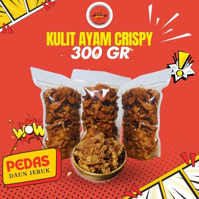 

300gr - KULIT AYAM CRISPY PEDAS DAUN JERUK SNACK KRISPI