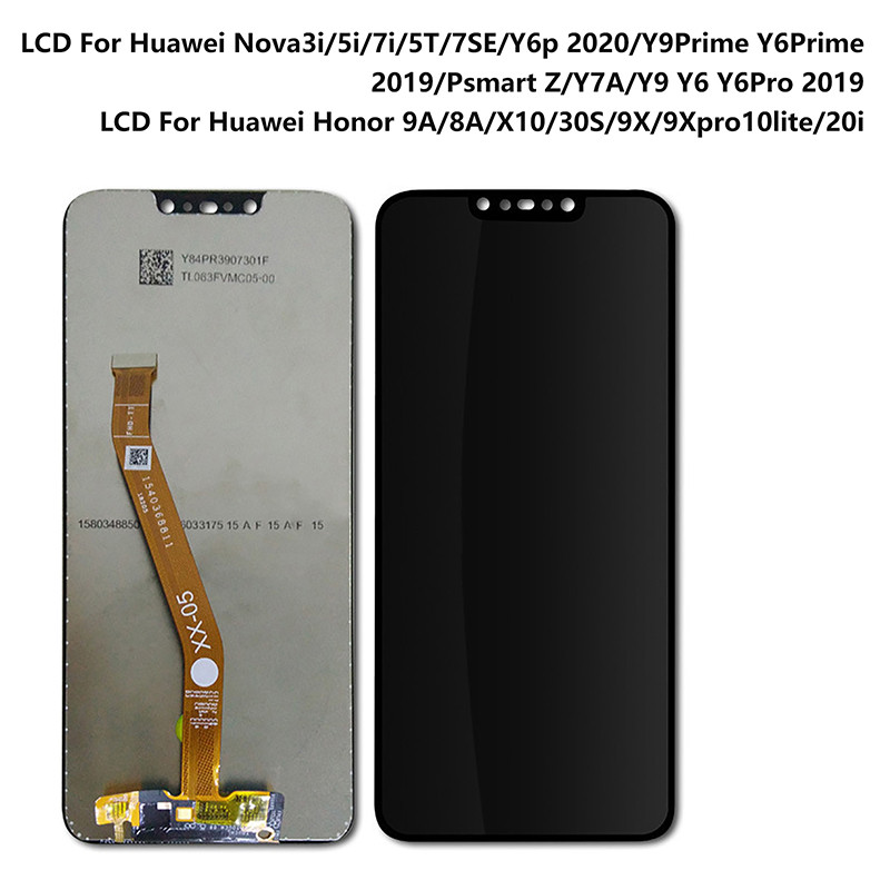 Phone LCD Display Screen Assembly Replacement For Huawei Nova3i 5i 7i 5T 7SE Y6p 2020 Y9Prime 2019 Y