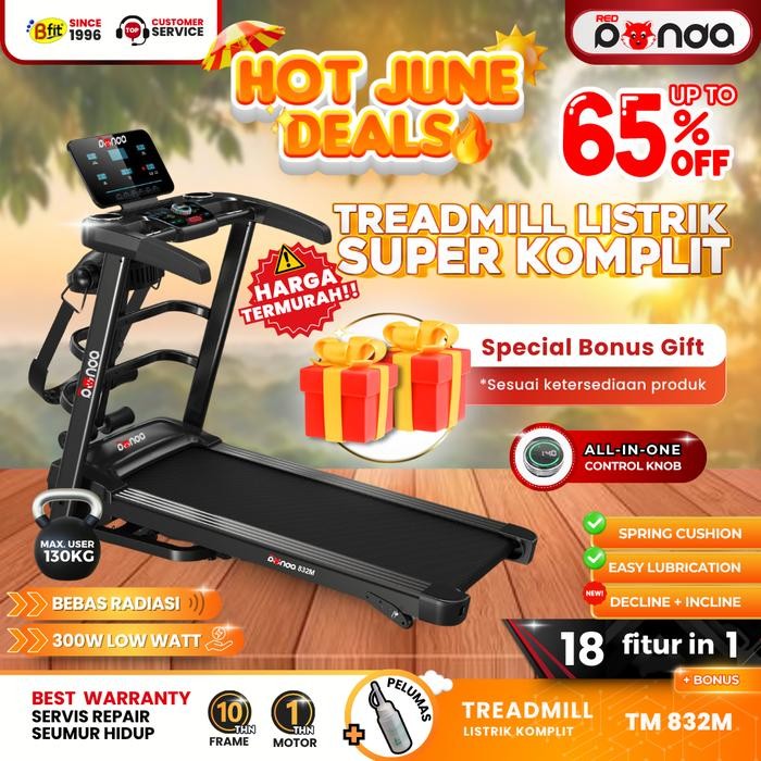 Treadmill Elektrik Redpanda 832M - Alat Fitness Multifungsi Treadmill Listrik Super Komplit