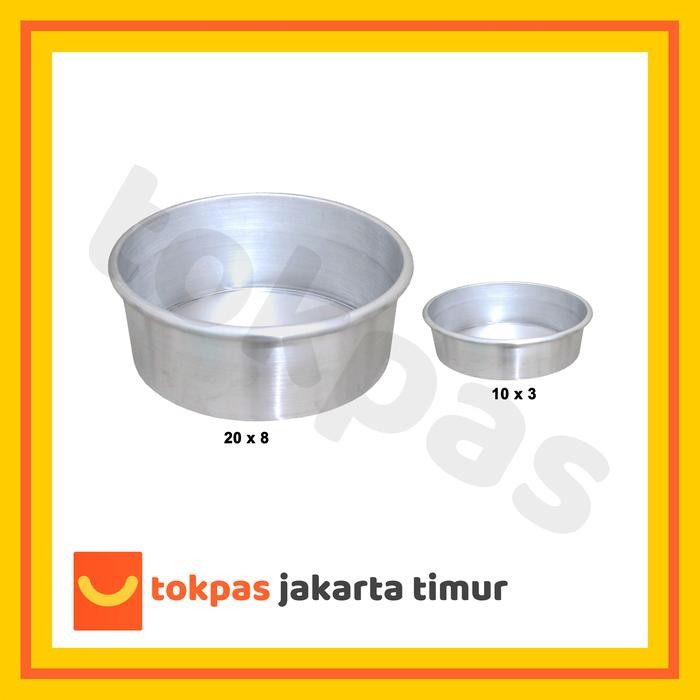 Loyang Bulat Press Tebal Premium Cetakan Bolu Cake Aluminium Kitchenware Kekinian Jumbo Tebal Terbai