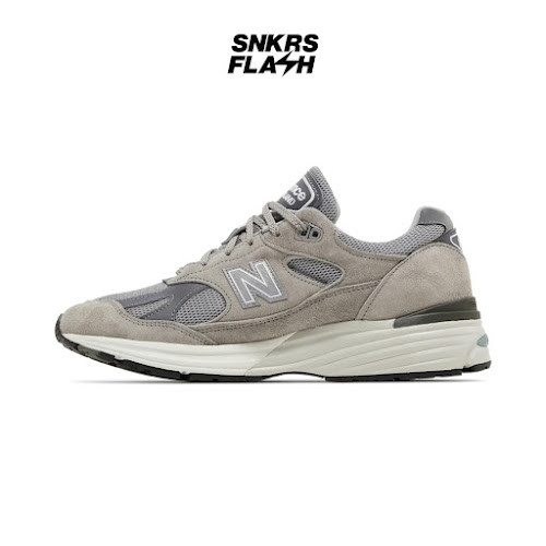 NEW BALANCE 991 V2 Made In England Grey Sepatu Sneakers Unisex - U991GL2 - Size 39.5