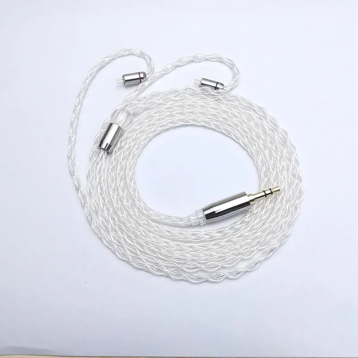 XINHS 8 Core Pure Silver Earphone Upgrade Cable Balanced Wire