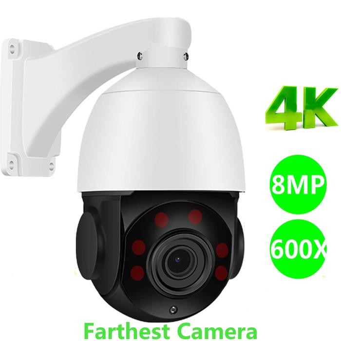 8MP 4K 600X ZOOM POE PTZ Speed Dome Support Hikvision Dahua NVR