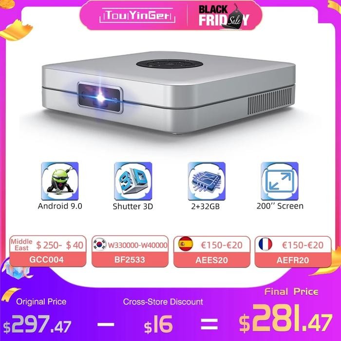 TouYinger K2 DLP Bluetooth Android beamr Portable smart projector