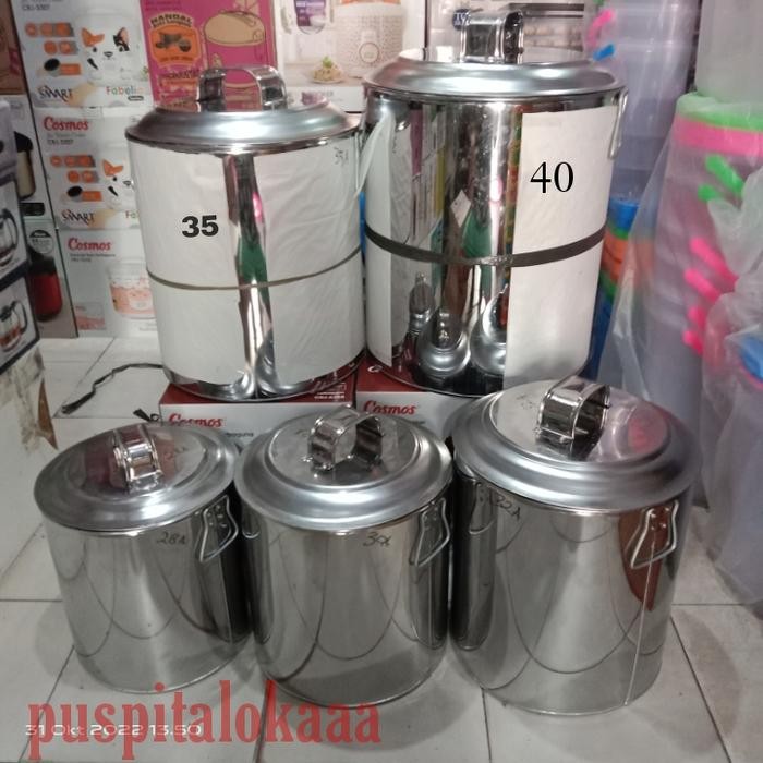 PREMIUM Panci Tinggi Stainless / Dandang / Tong Air / Panci Masak
