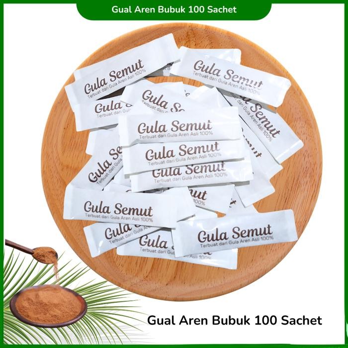 

henn Gula Aren Bubuk Murni Brown Sugar 100 Sachet gula arensuper