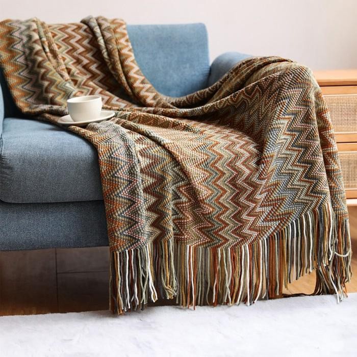 Bohemian Sofa Blanket Ethnic Blanket Bedspread / Penutup Sofa