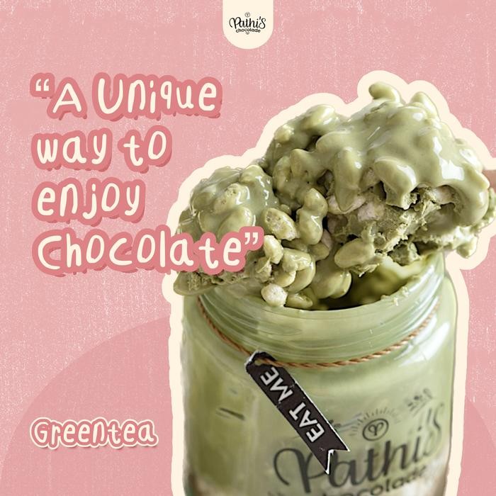 

New Choco Jar Greentea - Pathis Chocolade Cemilan Chocolate In Jar Food Snack Toples Cokelat Makanan