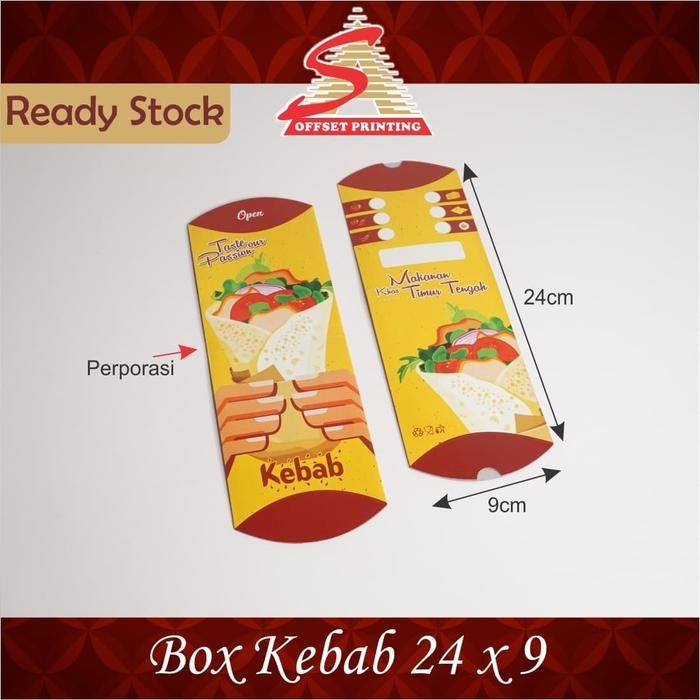 

New Box Kebab/Dus Kebab/Kemasan Kebab 24x9