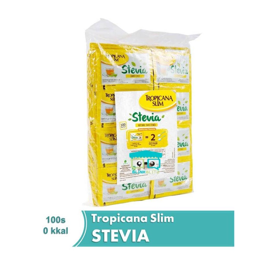 

New Gula Tropicana Slim Stevia 100 Sachet Diet Kalori