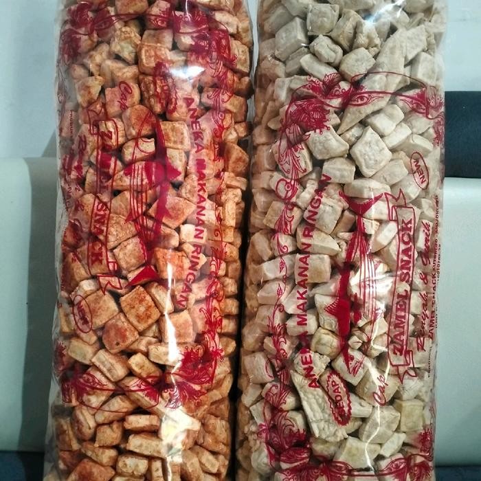 

New 1kg kerupuk tahu kotak ori pedas snack food Pak Krupuk Camilan