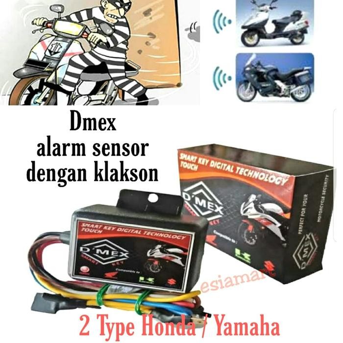 PREMIUM DMEX smart key alarm motor pakai klakson