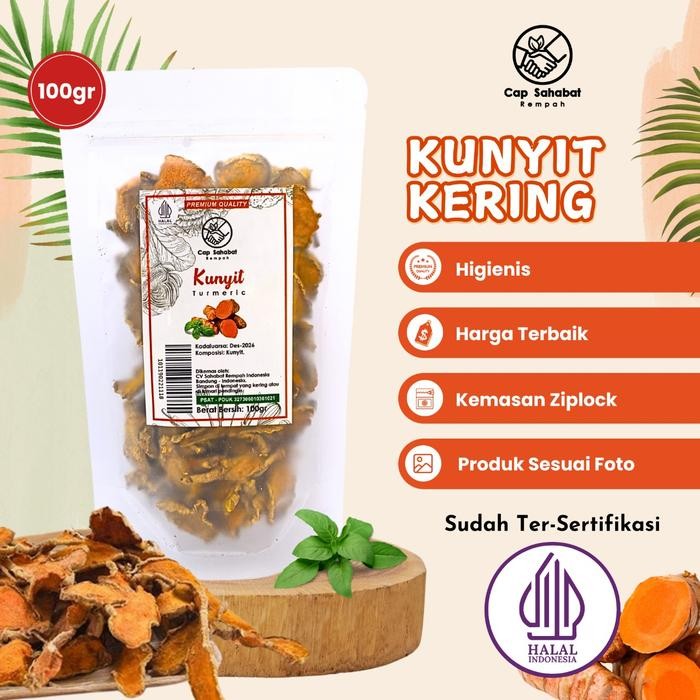 

PREMIUM 100gr Kunyit Kering / Dried Tumeric / Rempah /JSR 100% PREMIUM QUALITY