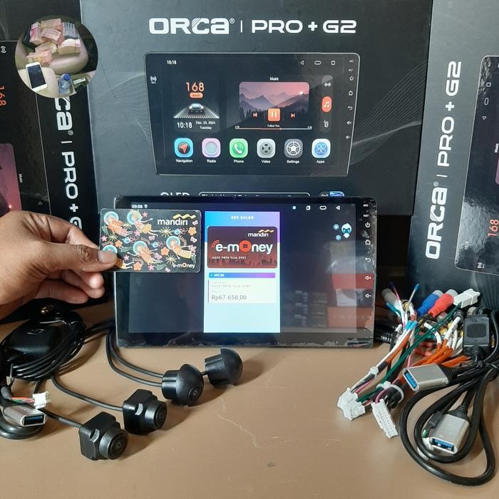 PREMIUM HEAD UNIT ANDROID 9 INCH ORCA PRO+ G2 NFC + KAMERA 360 ANDROID ORCA RAM 6/256 GB - NFC ORCA
