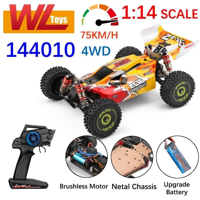 WLtoys 144010 RC Car 144001 Upgrade Version 75KM/H Brushless 4WD