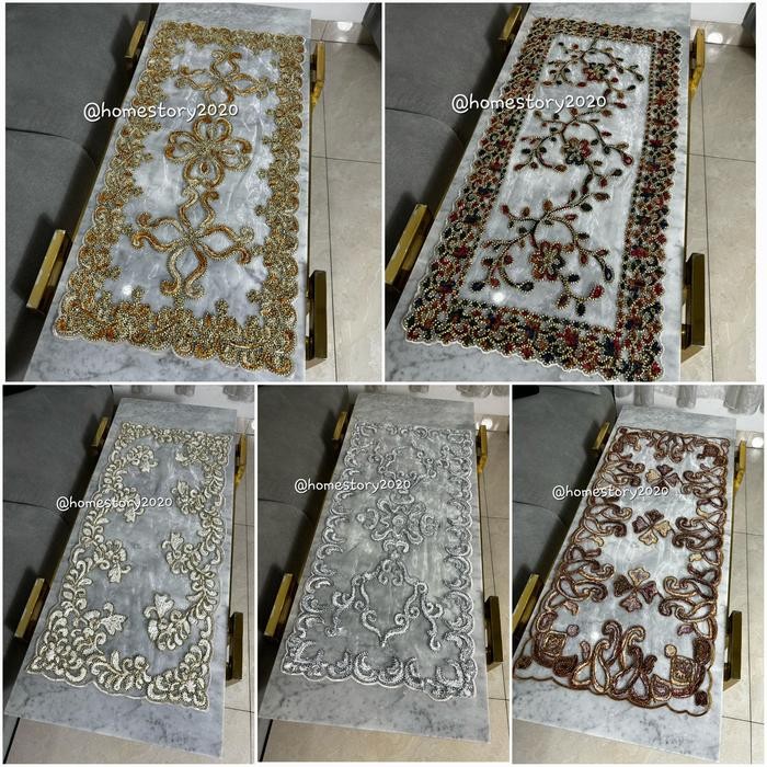 PREMIUM taplak meja tamu katun wt bordir