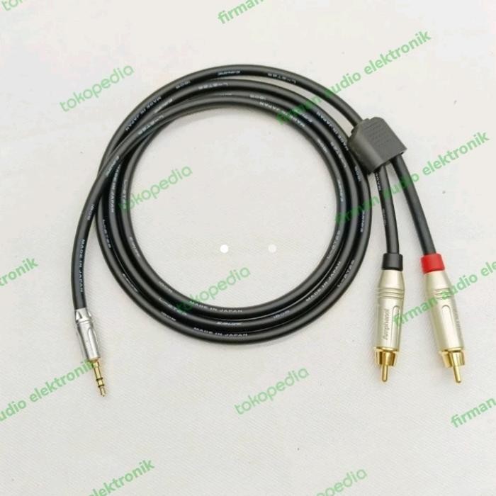 Kabel Aux Canare 1-5Mtr Jack 3.5Mm Stereo To Rca Amphenol