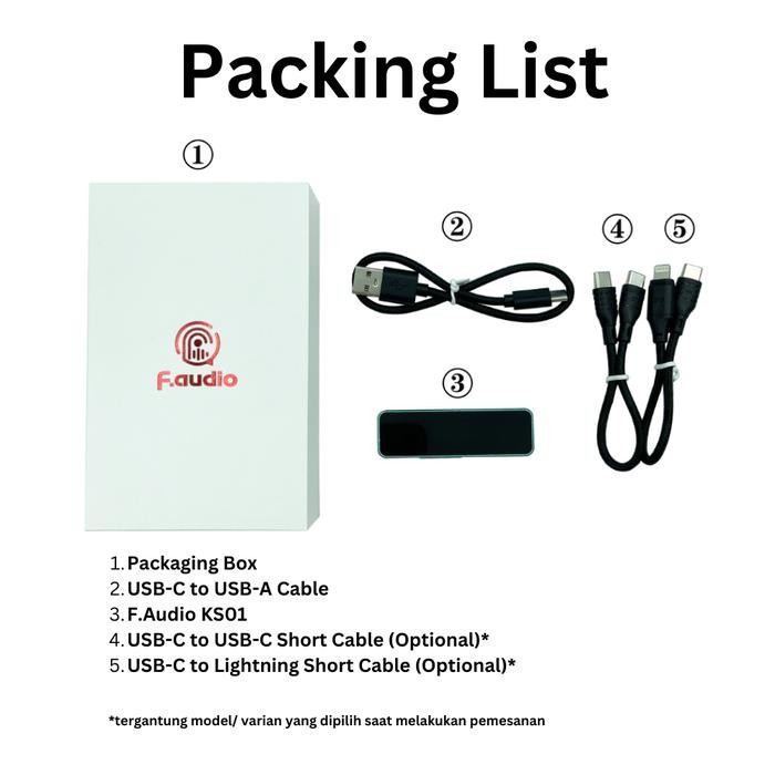 F.Audio Ks01 Es9308Q2M Es9603Q Amp Portable Usb Type C Dac / Amplifier