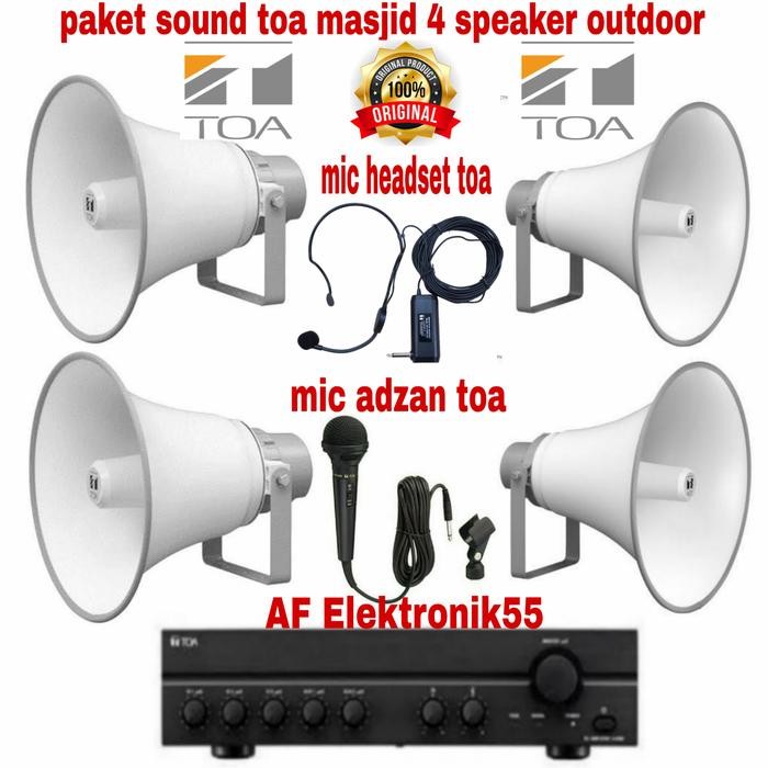 Paket Sound System Toa Masjid 4 Speaker Outdoor