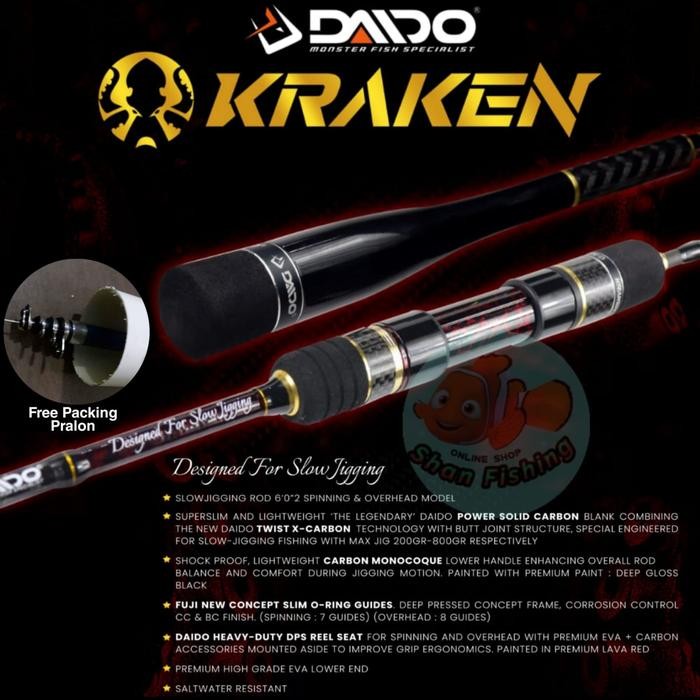 Joran Spinning Daido Kraken Jigging