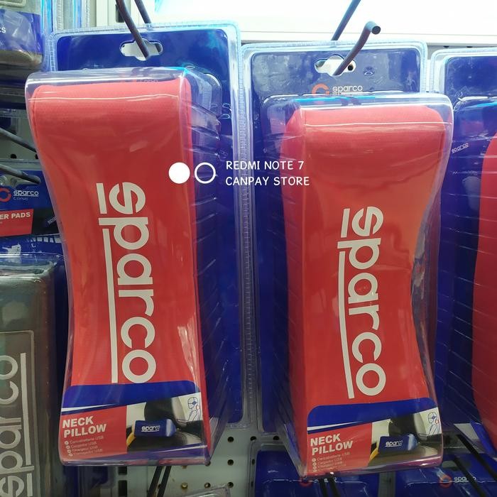 Sparco Bantal Leher Jok Mobil - Merah