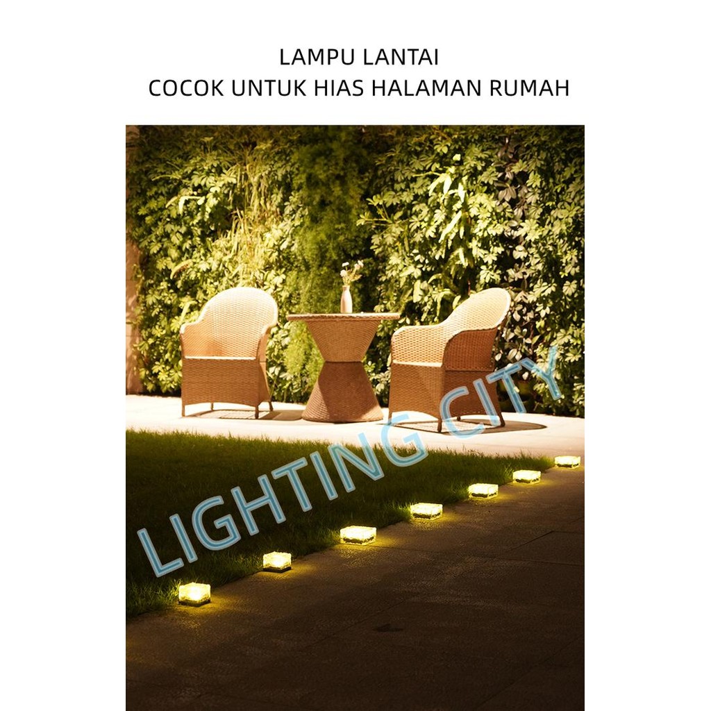 Lampu Lantai Solar Tenaga Surya Minimalis Style Batu Lampu Tangga