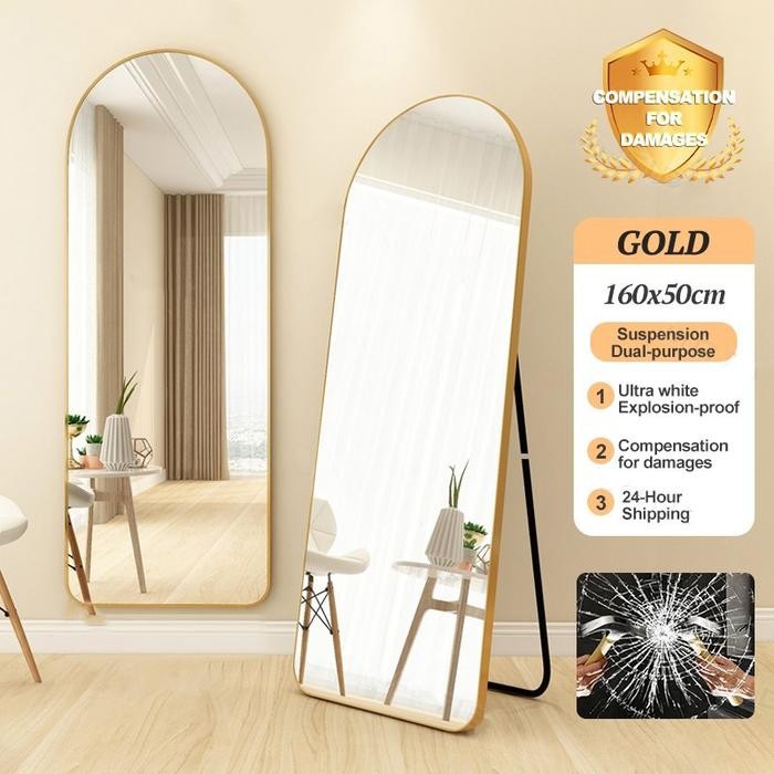 Standing Mirror Cermin Standing 160 X 50 Cm Cermin Berdiri Full Body Kaca Cermin Gantung Cermin