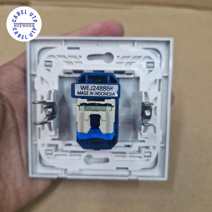 TERBARU PANASONIC OUTLET DATA CAT.6 WEJ24886H HITAM/OUTLET LAN CAT.6 HITAM PANASONIC STYLE E