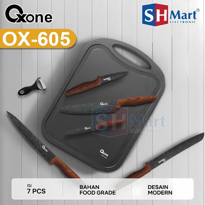 Terlaris Pisau Dapur Premium Ceramic Oxone 1 Set Black Knife Ox-605