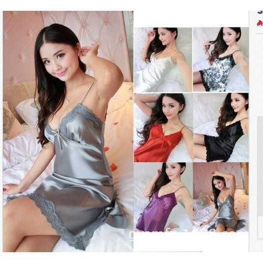 BAJU TIDUR DASTER WANITA BAHAN SATIN DASTER SATIN DRESS TIDUR 003