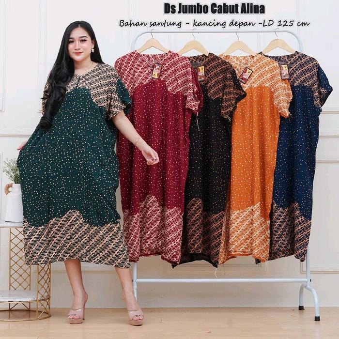 DASTER JUMBO BUSUI MOTIF DASTER KEKINIAN DRESS WANITA BUMIL IBU HAMIL LD 125 DASTER LENGAN PENDEK