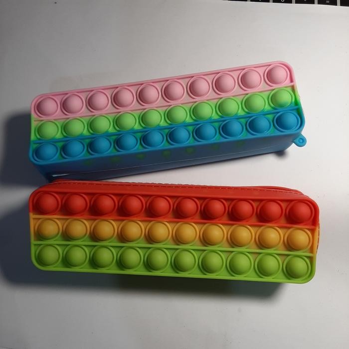 

Tempat Pensil Kotak Pensil Pop It Warna Push Pop Persegi Panjang
