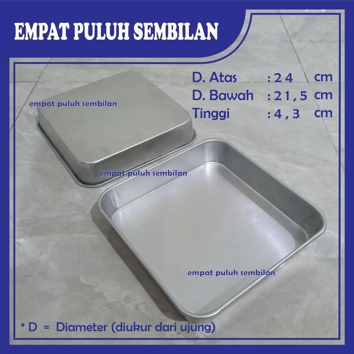 LOYANG PIE KOTAK / LOYANG PERSEGI PRESS / CETAKAN BOLU PERSEGI 24