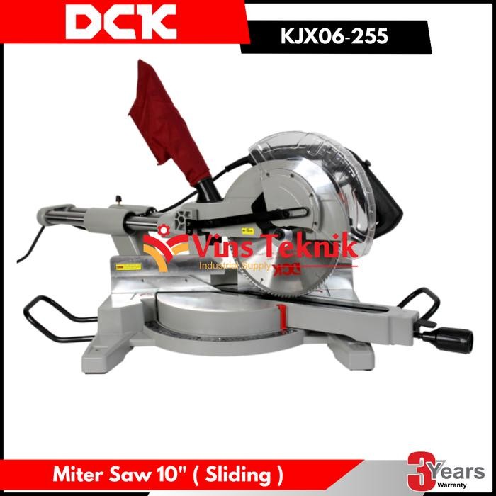 DCK KJX06255 Miter Saw Sliding Mesin Gergaji Kayu Miter Saw 10"
