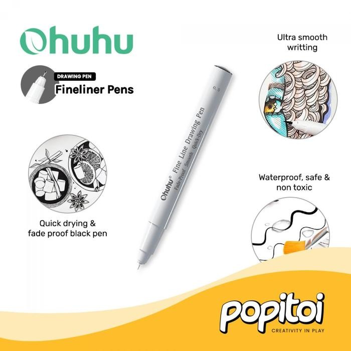

Ohuhu Fineliner Drawing Pen 8 Set Pena Gambar Pulpen 0.05 0.1 0.2 0.3 0.5 0.7 1.0 Brush
