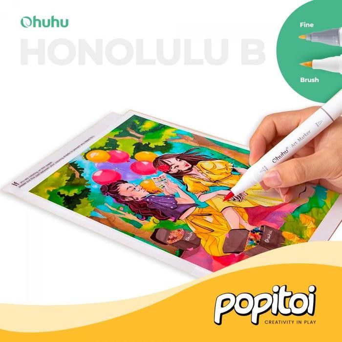 

Ohuhu Honolulu B 48 72 104 120 216 320 Alcohol Art Marker Color Dual Tip Brush And Fine Alcohol