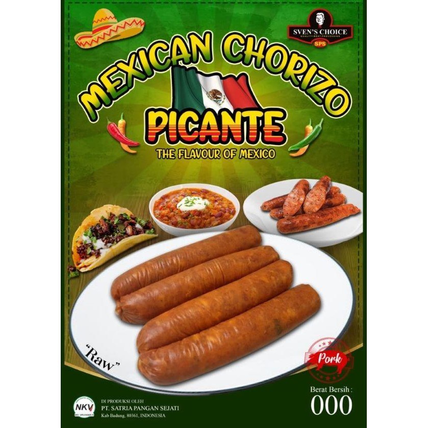 

SALE PROMO MEXICAN CHORIZO PICANTE PREMIUM RAW PORK SAUSAGE SVEN'S CHOICE 320GR READYY