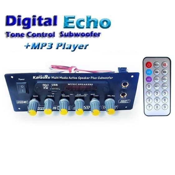Kit Tone Control Digital Mic Echo Ic Lm324N + Subwoofer + Mp3 Bl-206