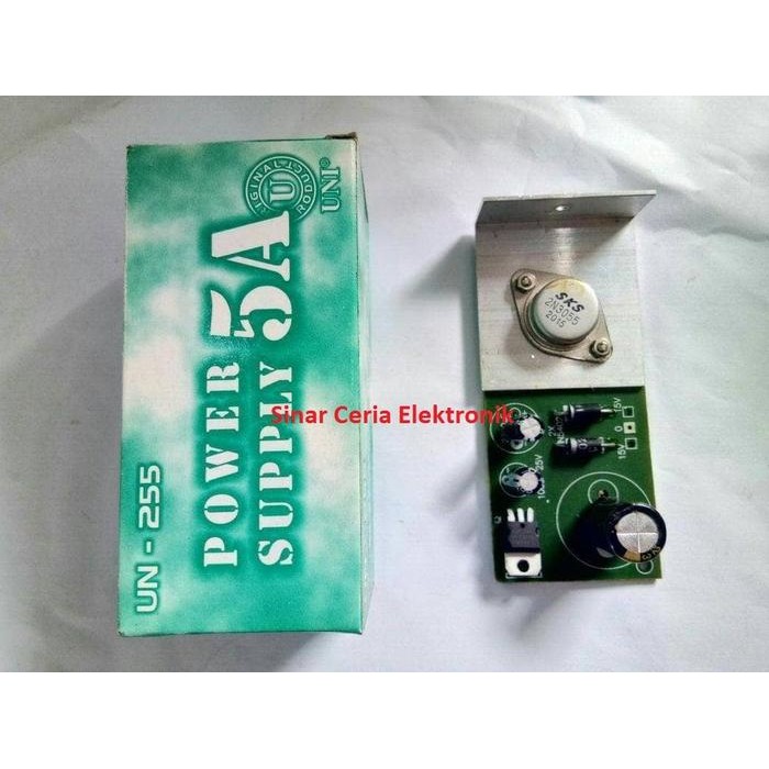 Kit Power Supply 5A 12V Dc - Un 255 1 Transistor Jengkol Regulator 5A