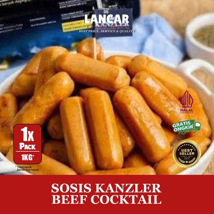 

Kanzler Sosis Beef Cocktail 1Kg (Isi 80Pcs)