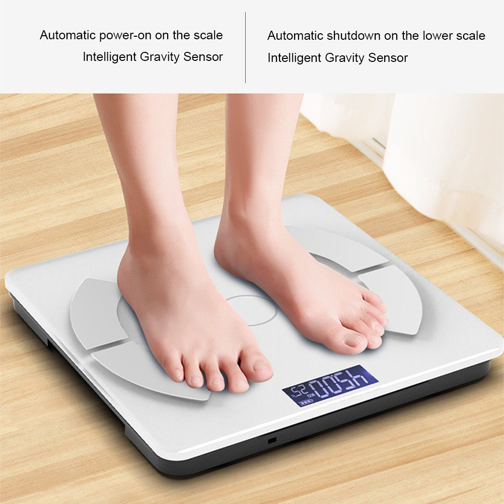 Body Composition Analyzer Bluetooth-Compatible Auto Recognition Smart Body Fat Scale Fat BMI BMR