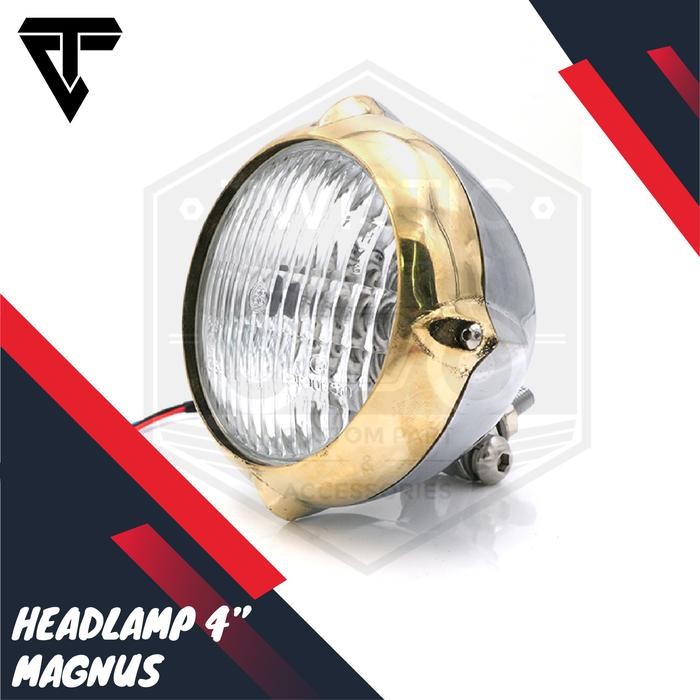 Headlamp Lampu Depan Magnus Motor Custom Universal Chopper Bobber