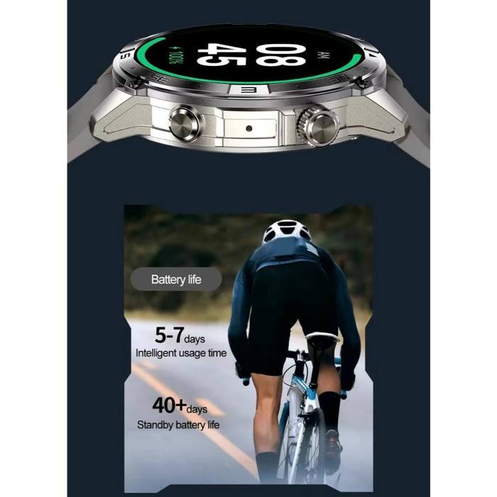 Supera New HK Smart Watch GPS Altitude Pressure 3ATM Wateroof Amoled Screen Sport Smartwatch *
