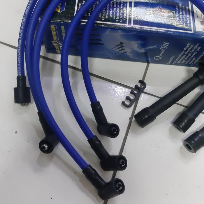 kabel busi ferio genio civic crv bluethunder usa racing biru blue