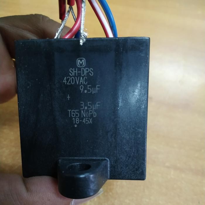Capacitor mesin cuci 2 tabung panasonic 9.5mf/3.5mf Original