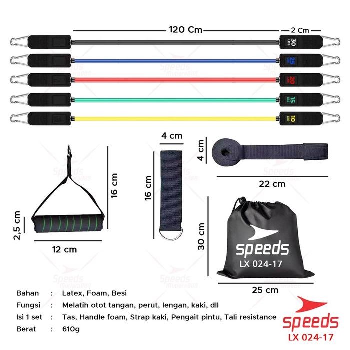 SPEEDS Resistance Bands Alat Fitness Olahraga Gym Tarik Karet