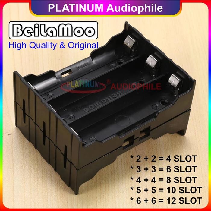 Battery Holder Tempat Baterai 18650 1S 2S 3S 4S Case Kotak Batere Pin Plat PCB