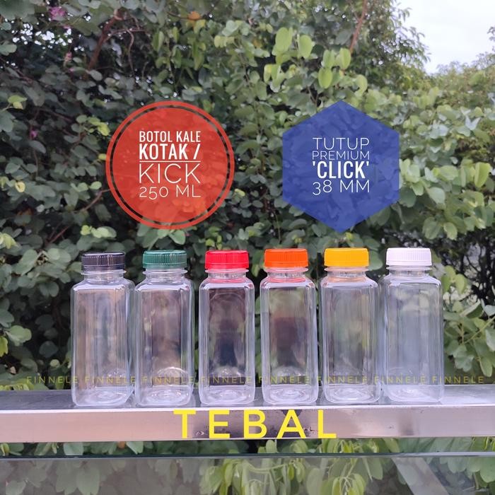 Botol Kale Kotak 250 ml / Botol Kick 250 ml / Botol Plastik 250ml