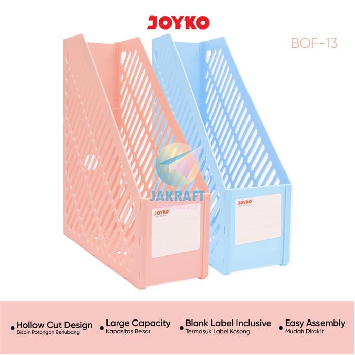 

(1 Unit) Magazine Box File Rakit Portable JOYKO BOF-13 Warna Pastel Biru Blue / Merah Muda Pink FC 9