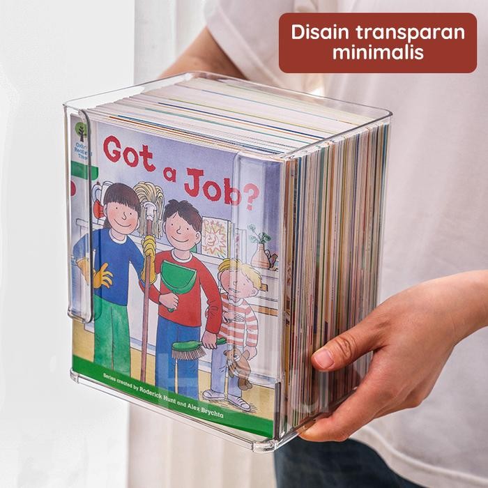 

Halu Kotak Penyimpanan Buku Akrilik Transparan Rak Buku Meja Tempat File Dokumen Majalah Serbaguna